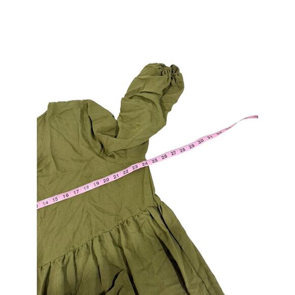 Hayden Los Angeles Army Green Button Up Dress Tunic Boutique Womens Size 1XL - Picture 5 of 6